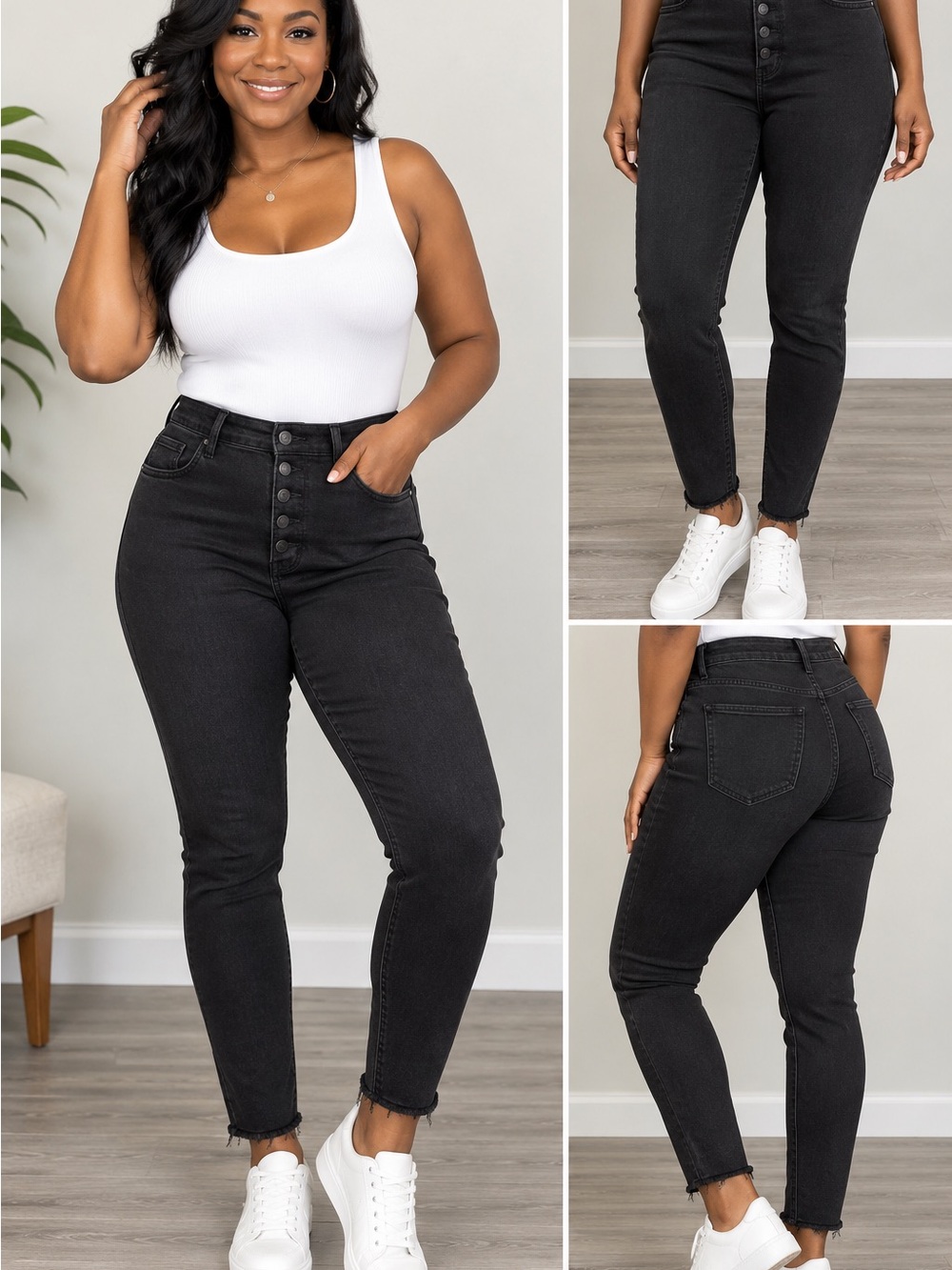 Madewell Black High-Rise Skinny Jeans